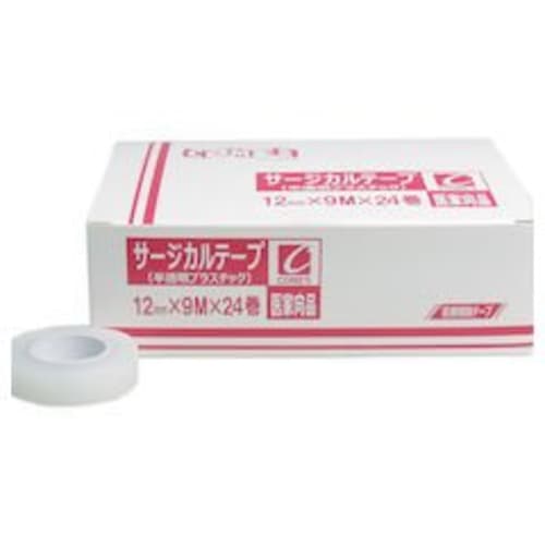 Medical Grade Surgical Tape, Translucent Plastic, 12mm X 9m X 24 Rolls