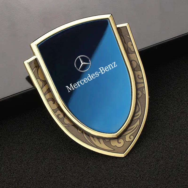 

For Mercedes Benz A B C E CLA S V ML AMG W176 W205 W204 W213 W212 AMG 3D Metal Car Side Fender Sticker Shield Badge Emblem Logo