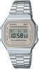 Vintage A168WA-8AYDF Women's Digital Watch Silver Beige Urban Retro