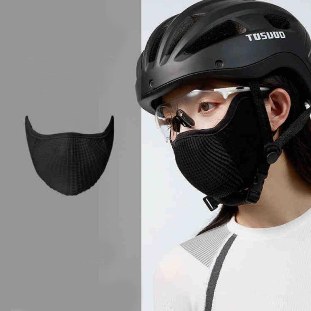 

Summer Face Cover Sunscreen Face Scarf Face Gini Mask Elastic Ice Silk Cycling Mask Fishing чёрный