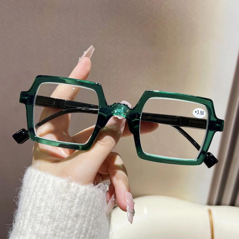 Personalized Square Framed Reading Glasses High-definition Multi-color Presbyopia Glasses Anti-blue Far Sight Eyeglasses