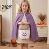 Dekorative Aufbewahrungskörbe für Zuhause Halloween Kürbis Süßigkeitenkorb, Großer Trick or Treat Eimer mit Schleife Kapazität Snacks Griff, DIY Kinder Tragetasche