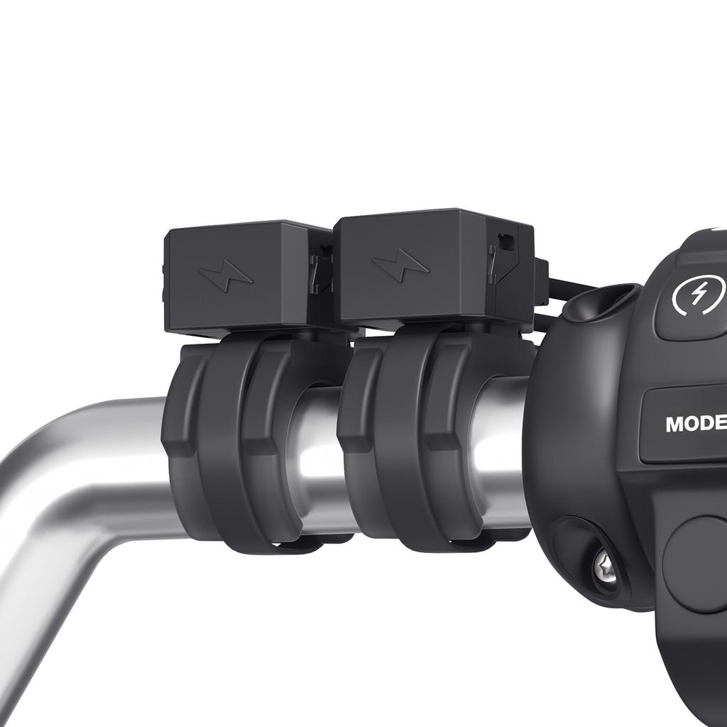 Motorrad-Netzteil mit 30W USB C PD und 18W USB A Anschlüssen für ATV Trike, 12V 24V Lenkerhalterung Steckdose für