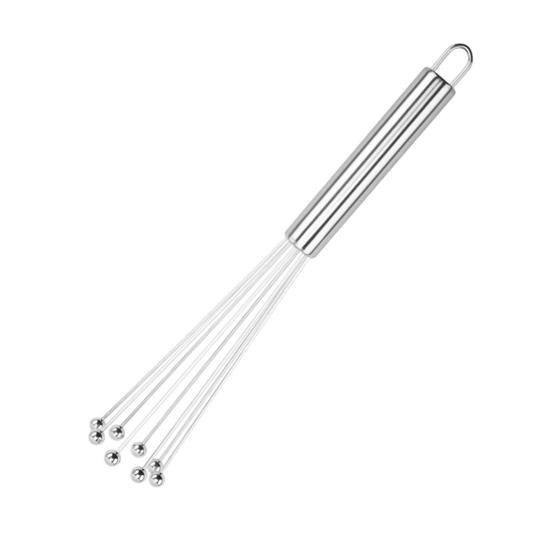 Edelstahl-Wellenperlen-Schneebesen-Set, 10 Zoll, 12 Zoll, rostfrei, bequemer Griff, leicht zu tragen, manueller Schneebesen, Küchen-Backwerkzeuge