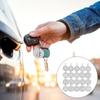 20Pcs Stainless Steel Round Number Plate Discs Locker Tags Key Ring Identification Markers Durable Hanging Numbered Labels Diy