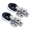 2 Pezzi Cerniera Clip per Porta in Vetro di Armadio da Cucina Acciaio Laminato a Freddo Cerniere Idrauliche per Porte in Vetro Accessori per Mobili