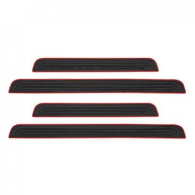 Rubber Door Scuff Sill Cover Panel Step Protector Car Interior Accessories PVC