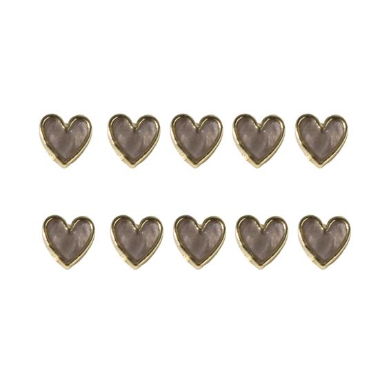 10Pcs Nail Art Decorations Stunning Visual Effect Decorative Attractive Stylish 3D Love Heart Decors DIY Manicures Supplies