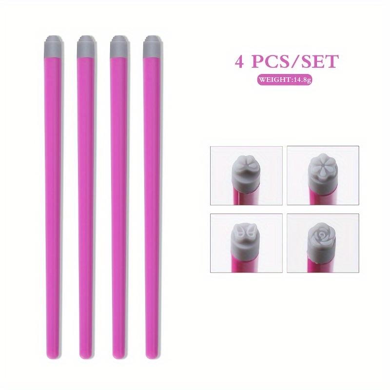 Butterfly Flower DIY Nail Print Pen Transfer Tool 4-piece Set Nail Seal Pen Set, Flower Butterfly Pattern Nail Transfer Printing Tool