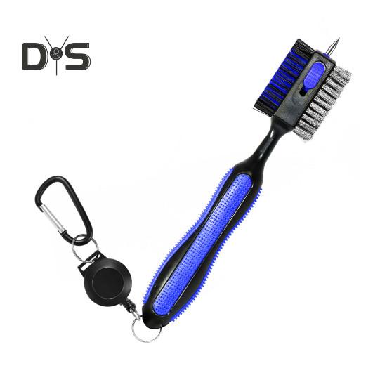 Golfschlägerbürste, Golfschläger-Reinigungswerkzeug mit magnetischem, einziehbarem Karabiner, leichtes Golfzubehör für Herren, Outdoor-Sport