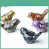 Resin Crystal Bird Figurine With Natural Waterstone For Home Office Decor Gift For Friends