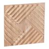 3D Slat Wall Panels 12-Pack 19.7x19.7'' PVC 32 Sq.Ft Coverage Light Wood
