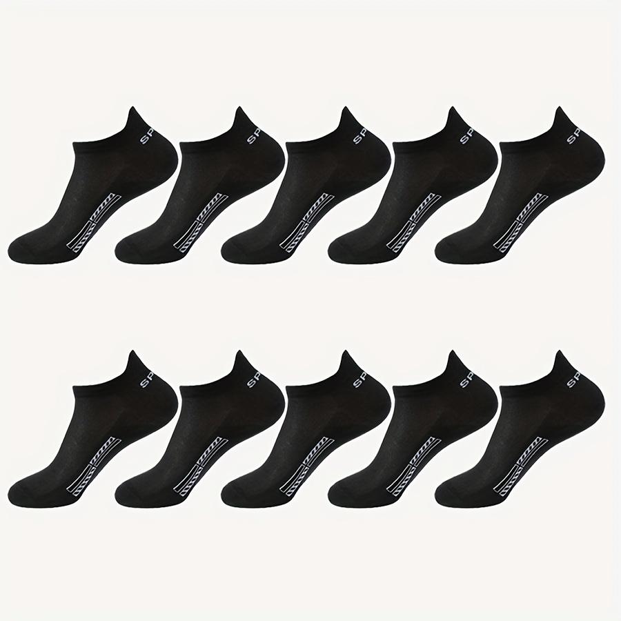 10 Pairs Of Unisex Cotton Blend Anti Odor & Sweat Absorption Extra Low Cut Socks, Comfy & Breathable Sport Socks, For Outdoor Wearing