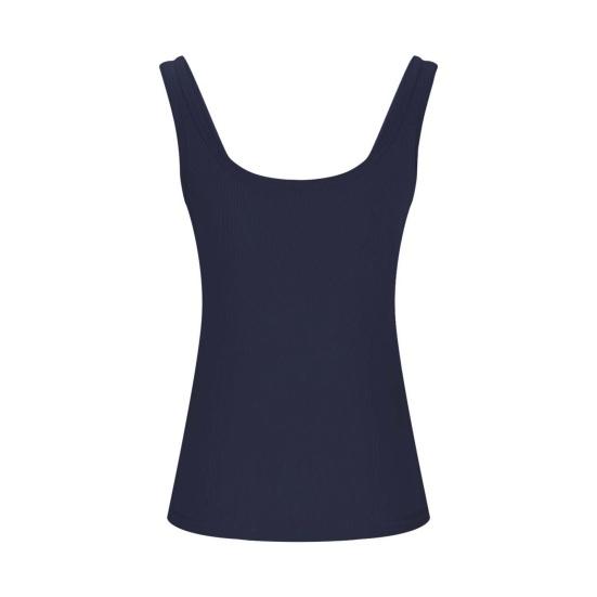 Women Tops U-Neck Sleeveless Slim Fit Solid Color Tank Tops Ribbed Elastic Summer Casual Vest