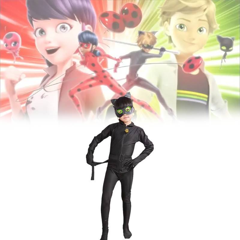 Ladybug Of Tales Cat Noir Cosplay Jumpsuit Halloween Kostüm Party