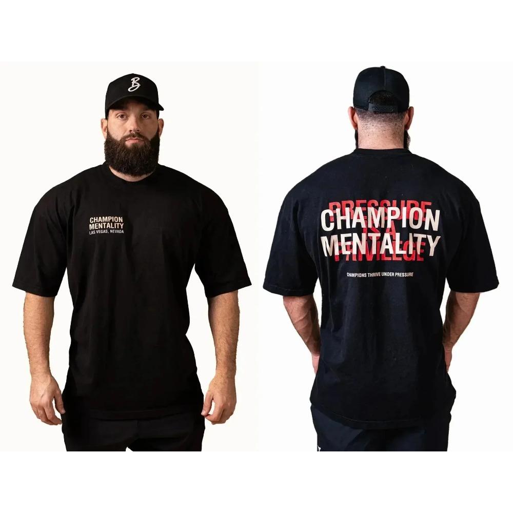 T Shirt Gym Fitness Oversized Men's 100% Cotton T-shirt Casual Round Neck Women Clothing Tops Vintage Streetwear