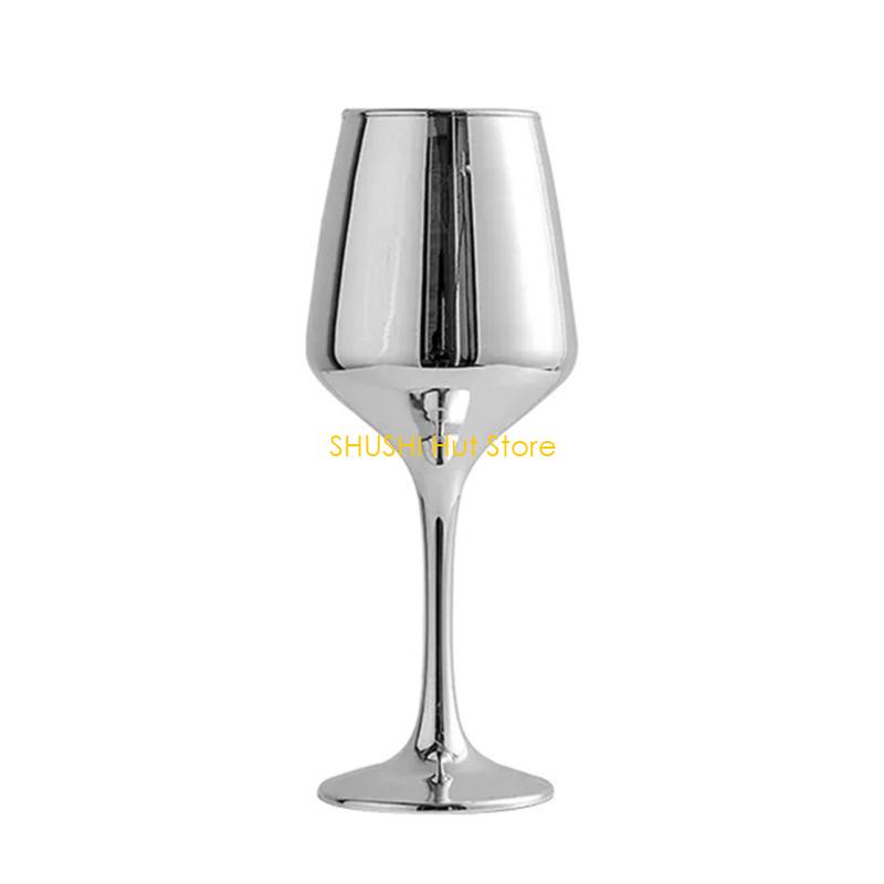 Elegant Glass Vase Goblets Vase with Scandinavian Design fit for Floral Display D57B серебряный