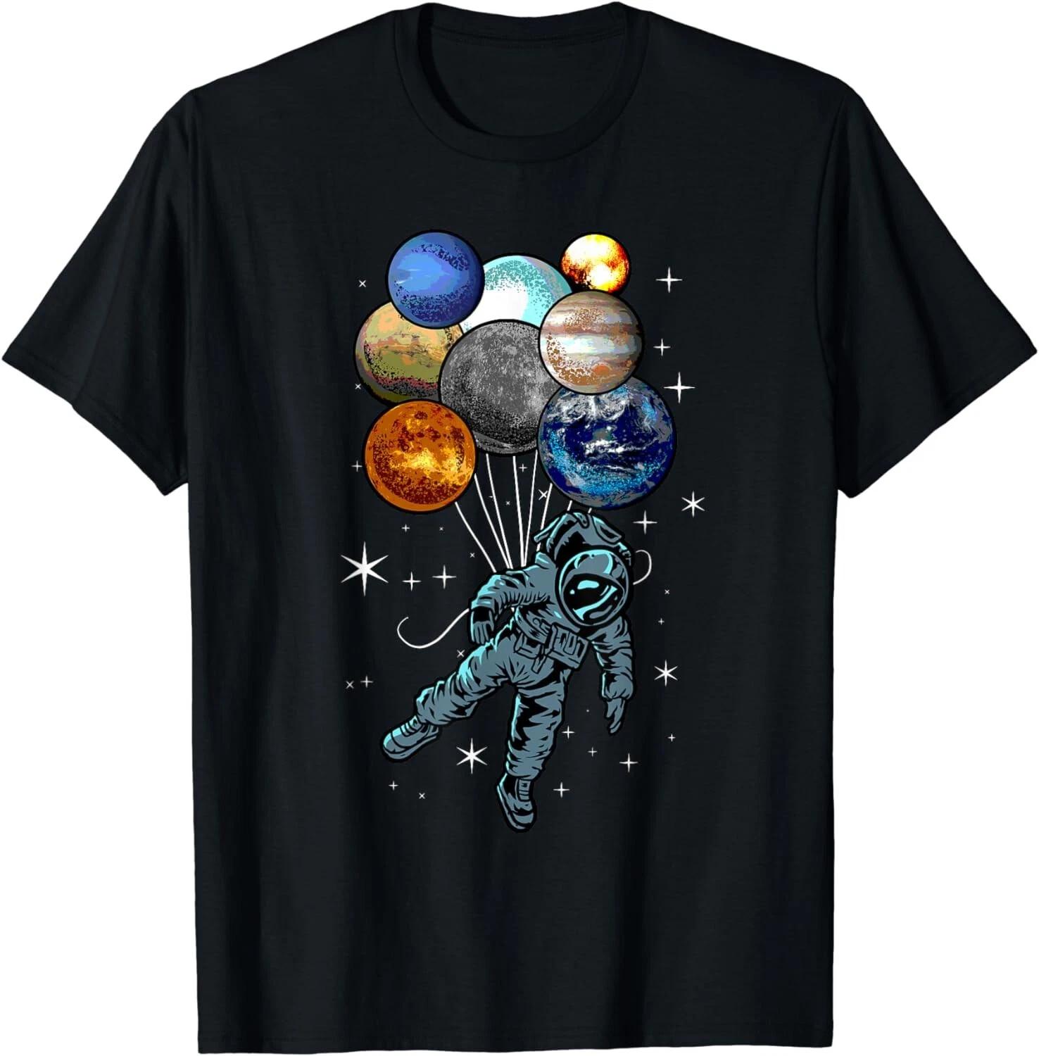 Astronaut Space Balloons Moon Mars Planets _ Astronaut Gifts Unisex T-Shirt 3XL