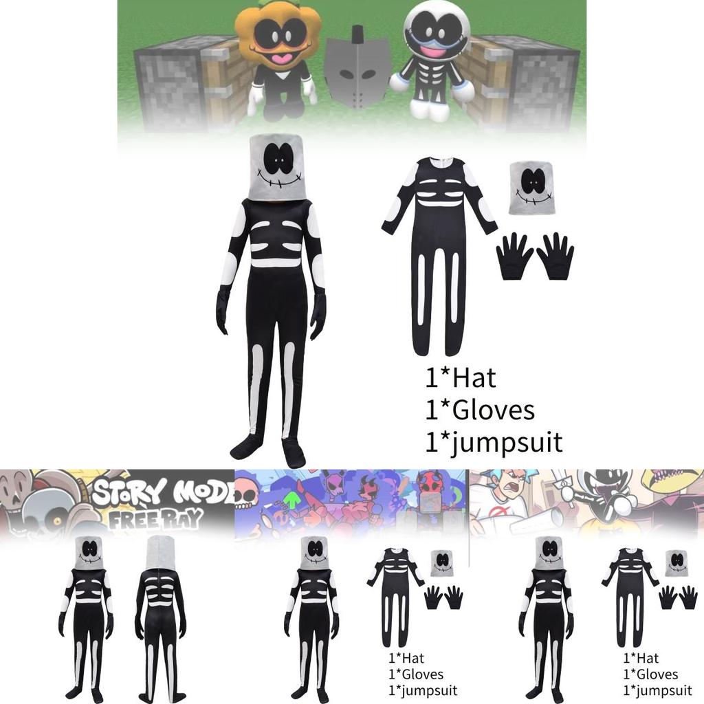 Unisex Halloween Cosplay Skeleton Jumpsuit For Creative Stage Performances And Events