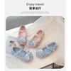 Girls' Elsa Crystal Princess Shoes Spring New Bowknot Children's Baby Leather Shoes Soft Sole Rhinestone Single Shoes
