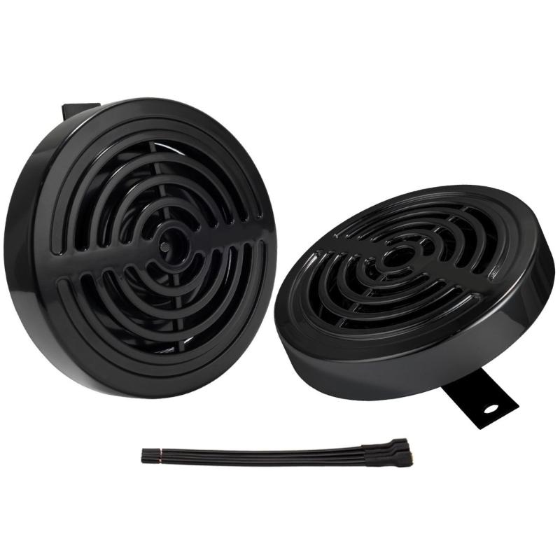 

Pair Of 12V Stainless Steel Protective Cover Horns With High Low Tone For Car And Motorcycle Loud Sound Up To 120dB Waterproof IP67