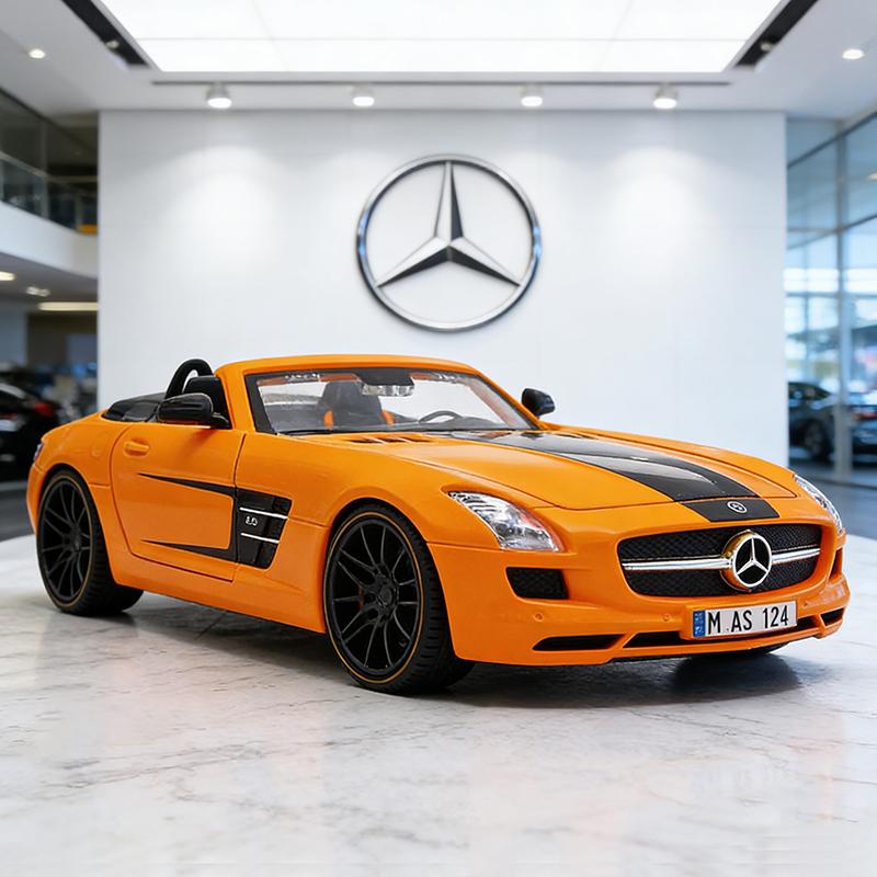 

Maisto 1:24 Mercedes-Benz SLS AMG Alloy Car Diecasts & Toy Vehicles Car Model Miniature Scale Model Car For Children оранжевый