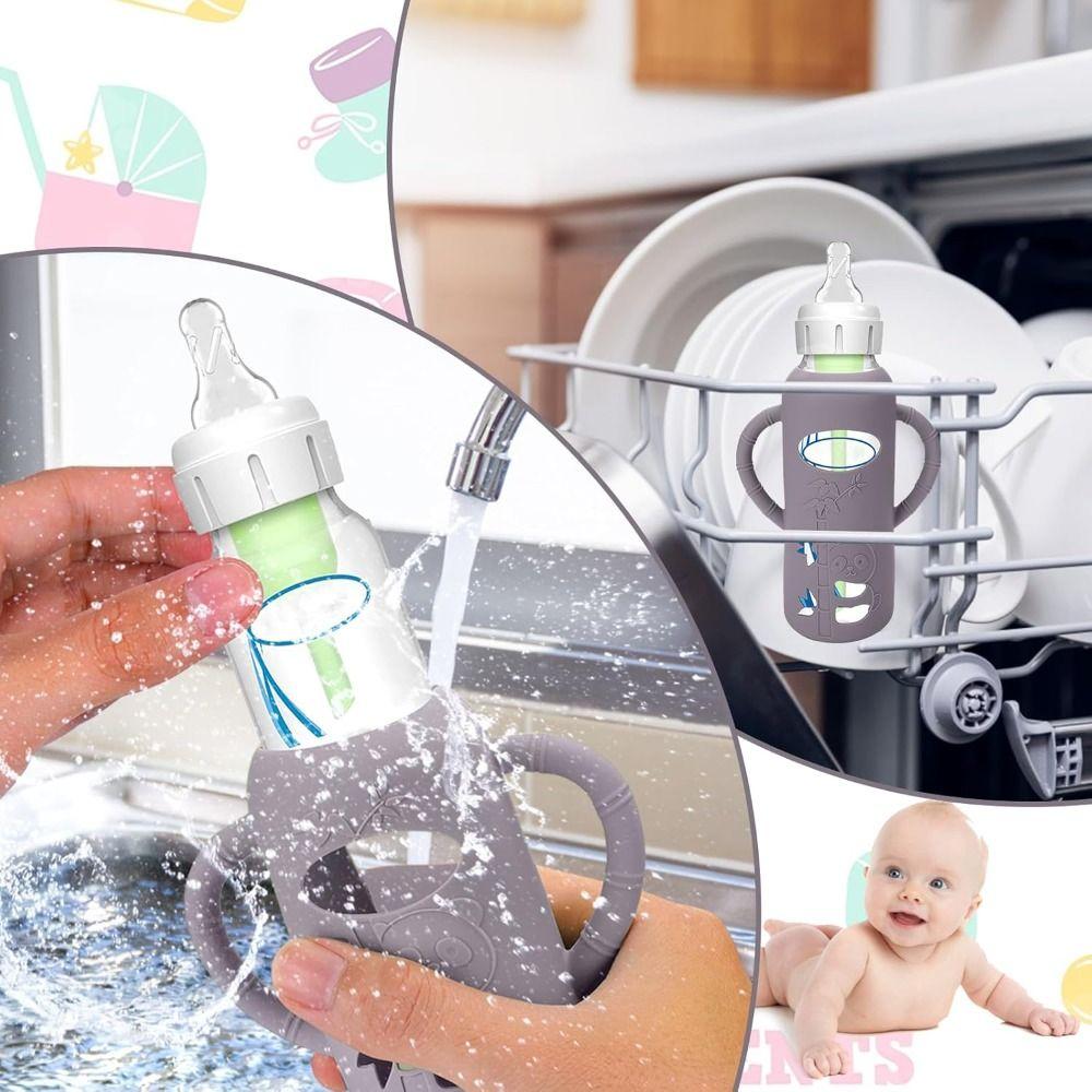 Easy Grip Silicone Handle Sleeve Soft Baby Bottle Sleeves for Dr. Brown's Baby Feeding