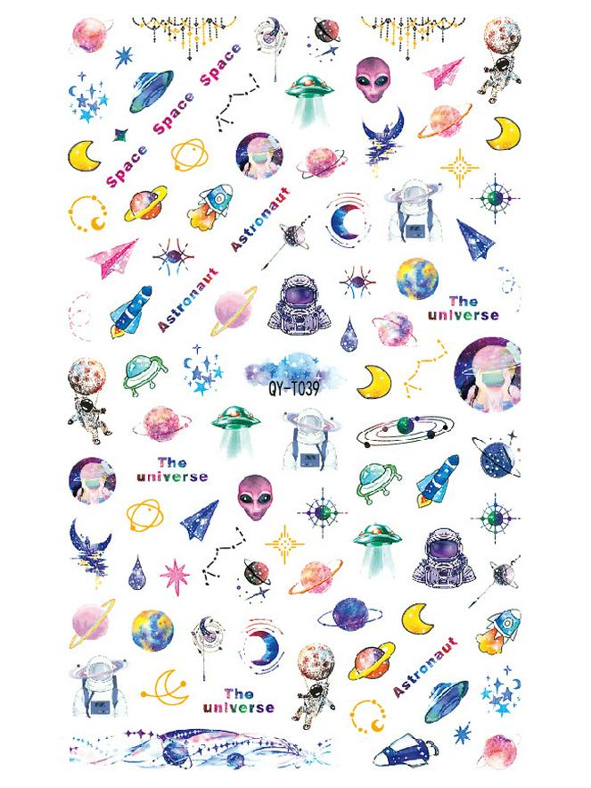 3D Waterproof Self-Adhesive Flower Nail Stickers: Spring Peach, Rose, Cherry Blossom Decals