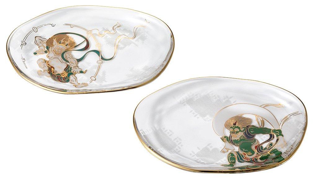 

ADERIA Fujin Raijin Deformed Plate Pair Set S-6228