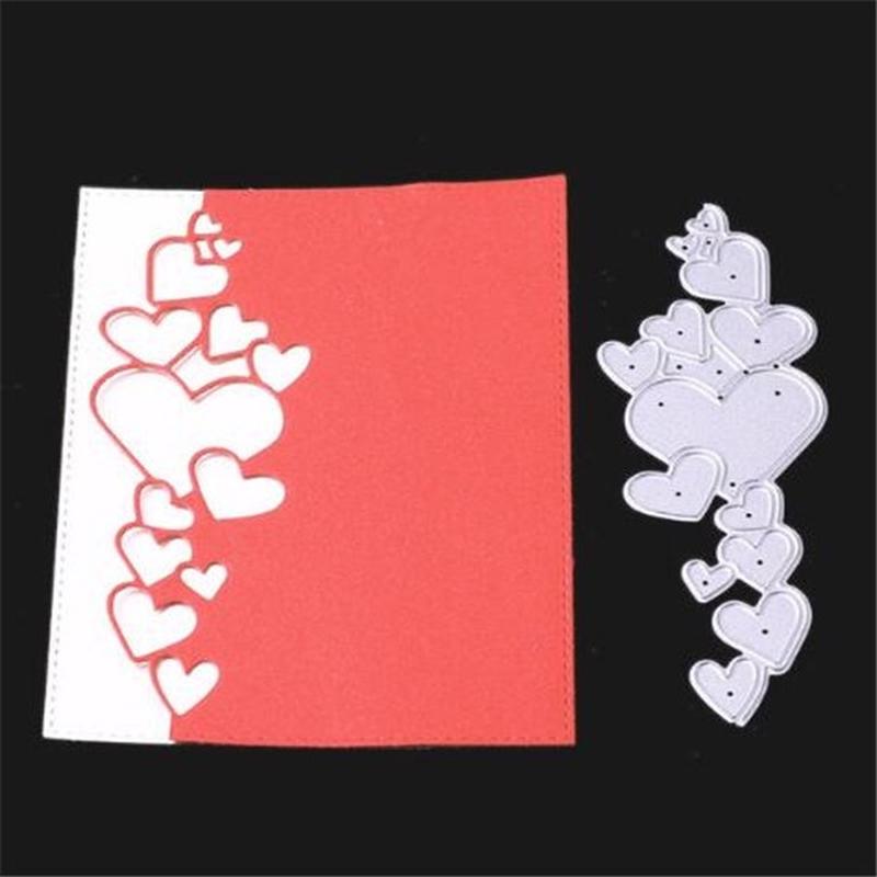 1 Pc Heart Lace Edge Frame Metal Cutting Dies Stencils for Card Making ...