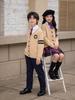 Children's British School Cardigan Three-Piece Set: Spring/Autumn Uniform for Primary and Kindergarten