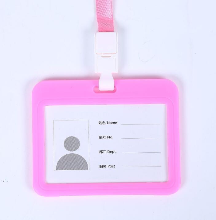 1pcs New Name Credit Card Holders Women Men Bank Card Neck Strap Card Bus ID Holder Students Kids Identity Badge With Lanyard