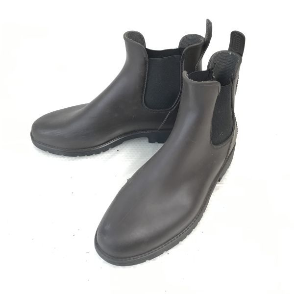 Made In France Waterproof Rubber Upper Side Gore Boots 41 7 25.5-26.0 Brown Rain Shoes Boots