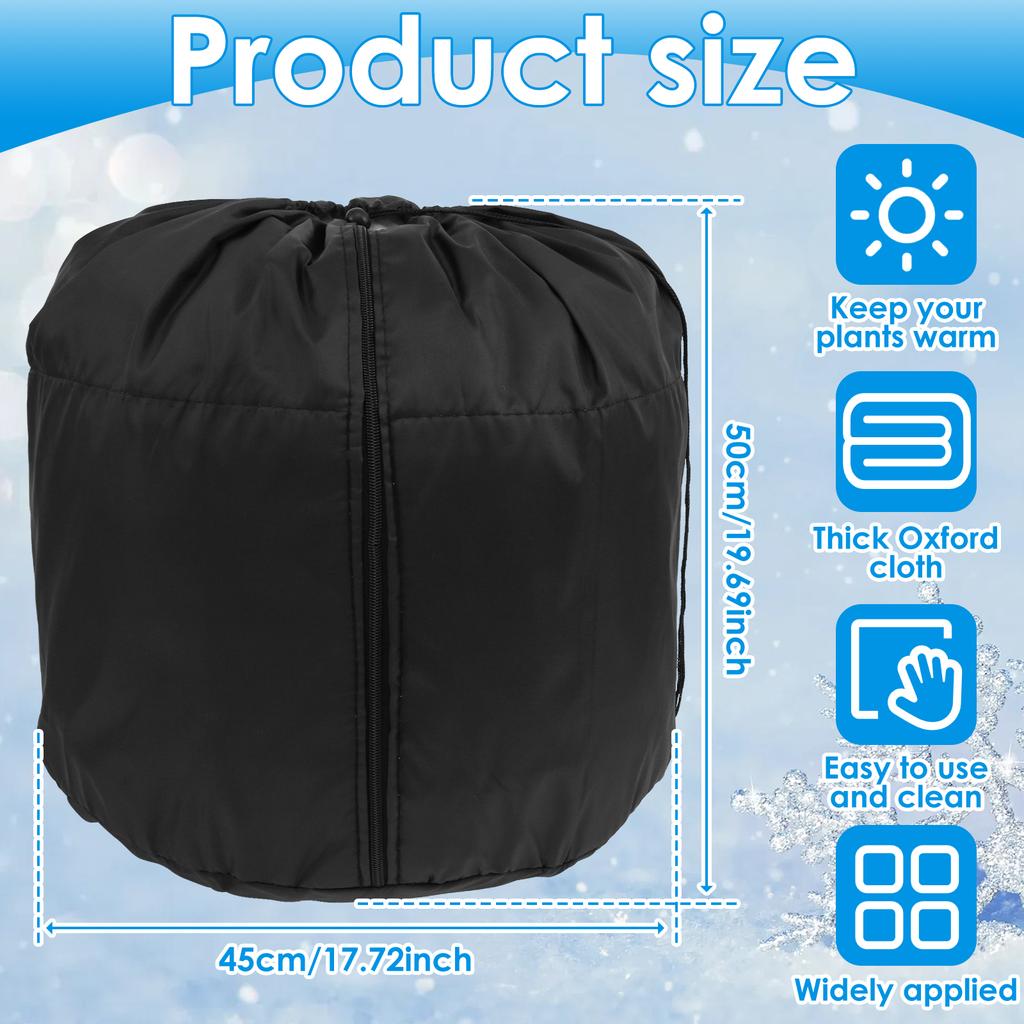 2Pcs Flower Pot Thermal Covers Winter Outdoor Plant Protection Bag Oxford Fabric Garden Trees Anti-Frost Cold Protection Cover