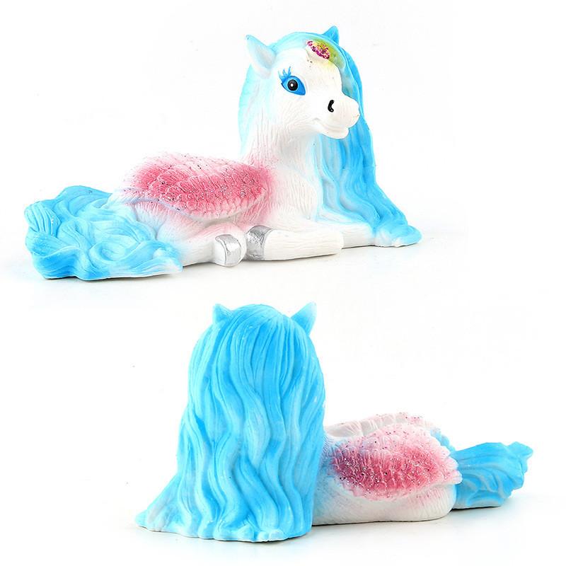 Adorable Unicorn Rainbow Horse Static Model Pvc Figurine Ideal For Children's Play