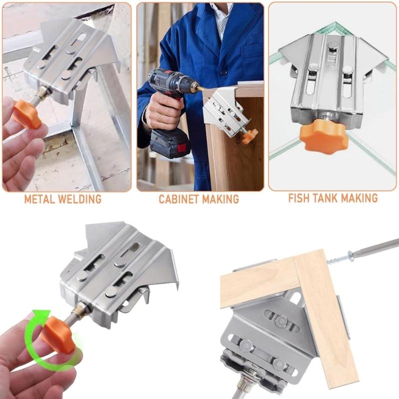 4pcs Right Angles Clamps With Not Slip Grip Corner Clamp Multipurpose for Accuracy Woodworking Metalworking Framing