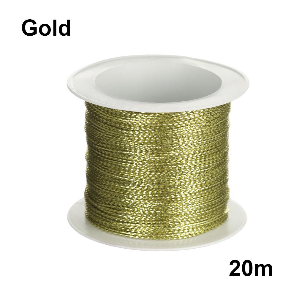 Meters Gold Silver Red Bracelet Making Tying Rope Tag Line Christmas Strap Ribbon Packaging Thread Metallic Cord Tinsel String