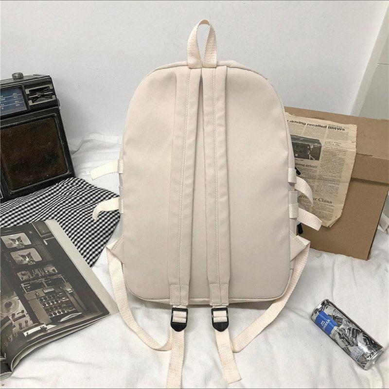 Multi-Pocket Female Backpack Book School Bag for Teenage Girls Boys Student Women's Travel Rucksack