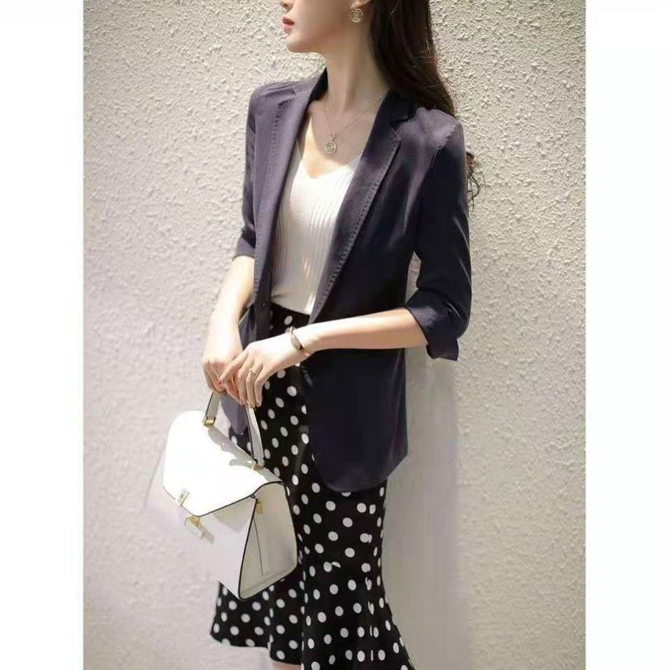 

Блейзер женский элитный весна-лето новый топ на одну пуговицу дизайн нишевый костюм XXL