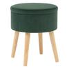 Atmosphera "Tess" Velvet Storage Stool - Jade