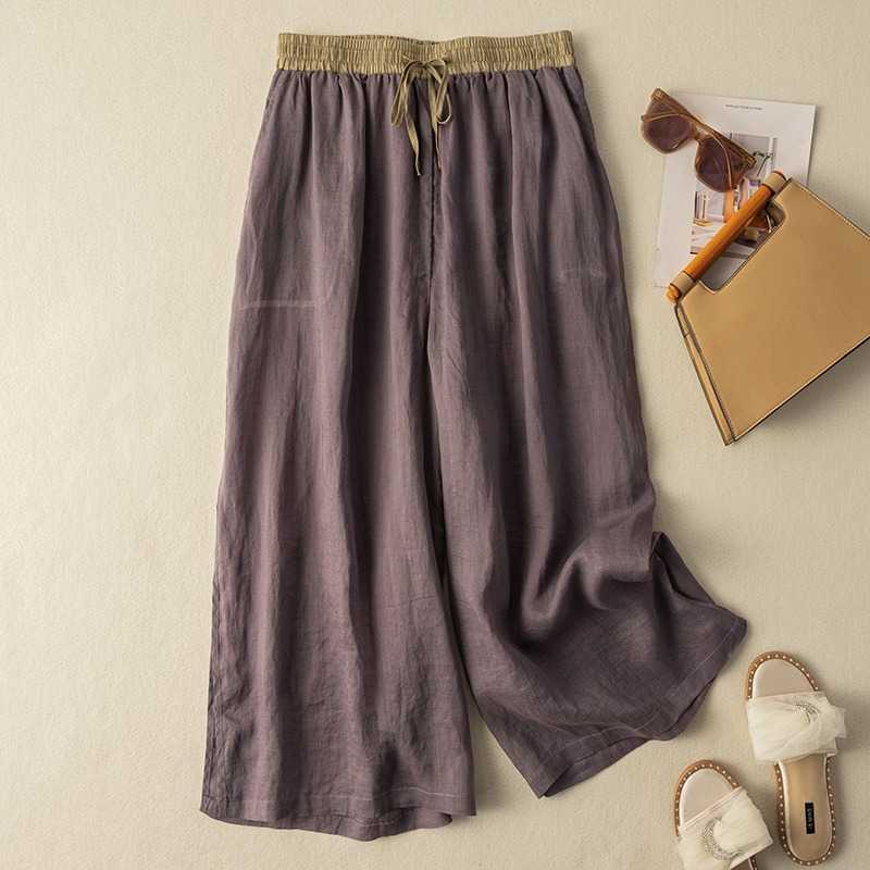 

Women s Plus Size Cotton Pants M белый