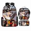 Anime Rucksack Set One Piece Naruto Schultasche für Jungen Schüler Laptop Rucksack Umhängetasche Federmäppchen 3-teilig Große Kapazität Wasserdicht