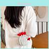 Minimally Woven Crossbody Bag With Flower Appearance And Drawstring Design For Daily Use