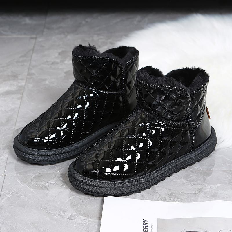 Fashion Women's Snow Boots Winter Warm Plush Boots Women's  Winter Casual Shoes Women's Ankle Boots Platform Shoes