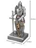 HDMbigmi King's Guard Ornament, Knight Statue, Desk Accessory, Pen Holder, Pen Stand, Paperweight for Office or Home (Silver)