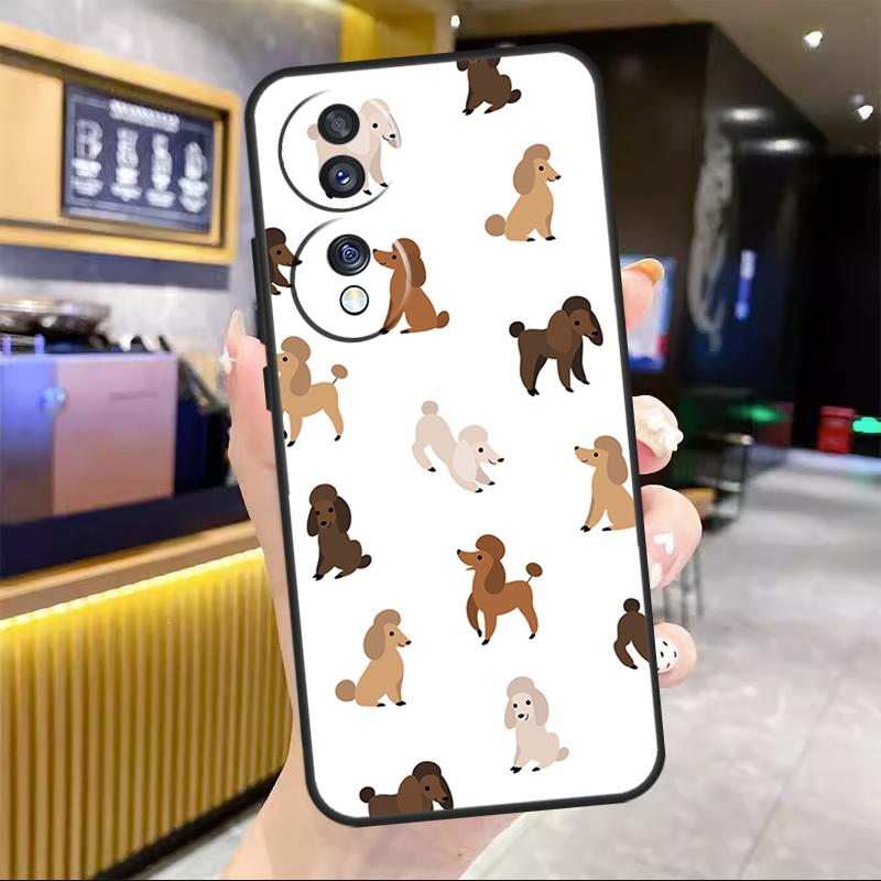 Poodle Dog For Honor Magic 6 7 8 Pro Case For Honor 90 70 50 Lite 400 200 X8c X8b X9a X9b X9c X9d Win RT