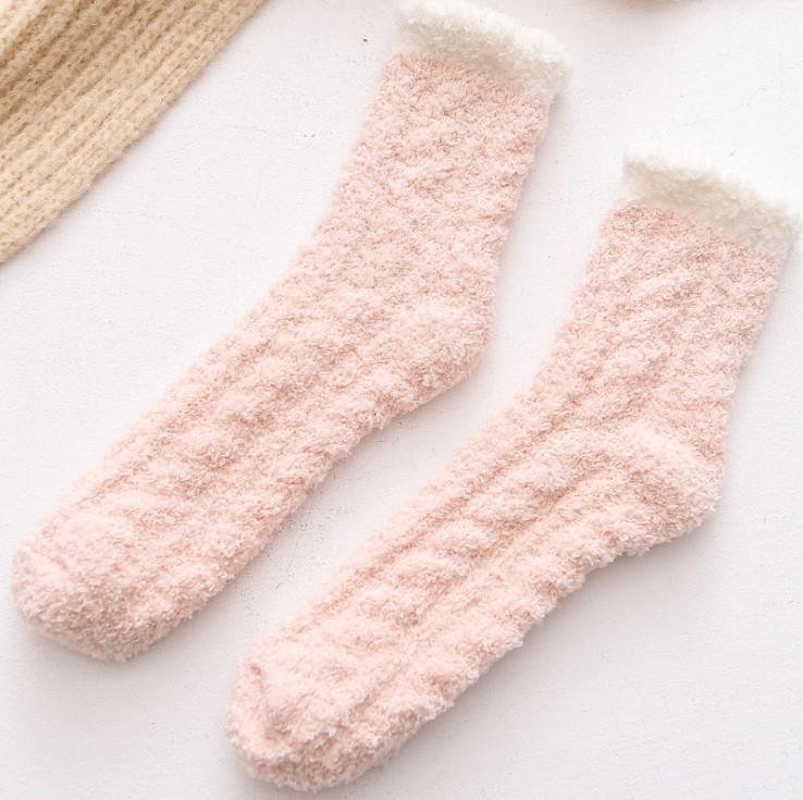 Women Woolen Socks New Autumn Winter Cute Thick Sleep Postpartum Socks Warm Home Floor Socks Coral Fleece Socks