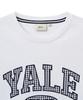 YALE Women'S Seersucker Check Two-Tone Arch T-Shirt_White