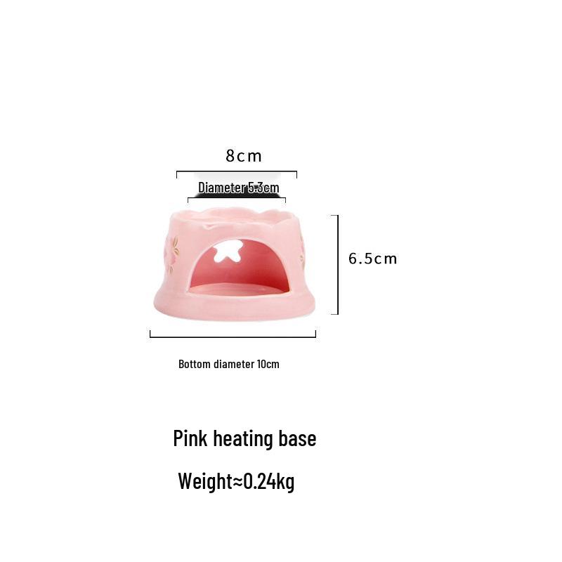 Insulated Tea Warmer Candle Base for Household, Restaurant, Hotel - Glass/Ceramic Tea Stove Accessory