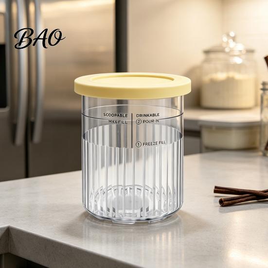 Kitchen Gadgets for Treats Ice Cream Pint Containers Ninja NC500, NC500C, NC501, NC501C Series, Food Grade Compatible with NC500 NC501 Series Plastic
